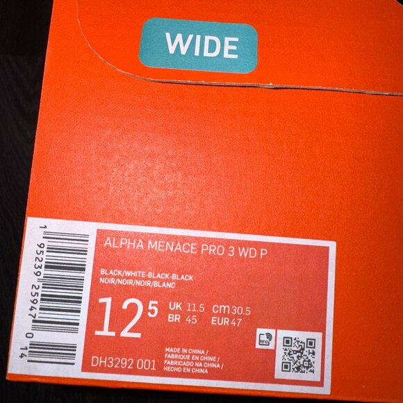 Nike Alpha Menace Pro 3 WD Mid PE Football Cleats Black DH3292-001 Mens WIDE main image 4